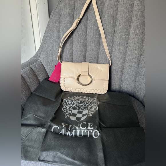 Vince Camuto Nude Crossbody Bag | NWT + Dust Bag | Ring Detail |Adjustable Strap - Picture 5 of 12